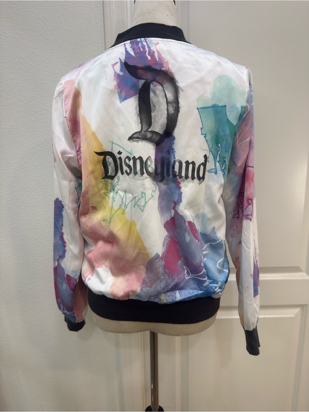 Disney White Watercolor Bomber Jacket - Women's NWT - Picture 4 of 11